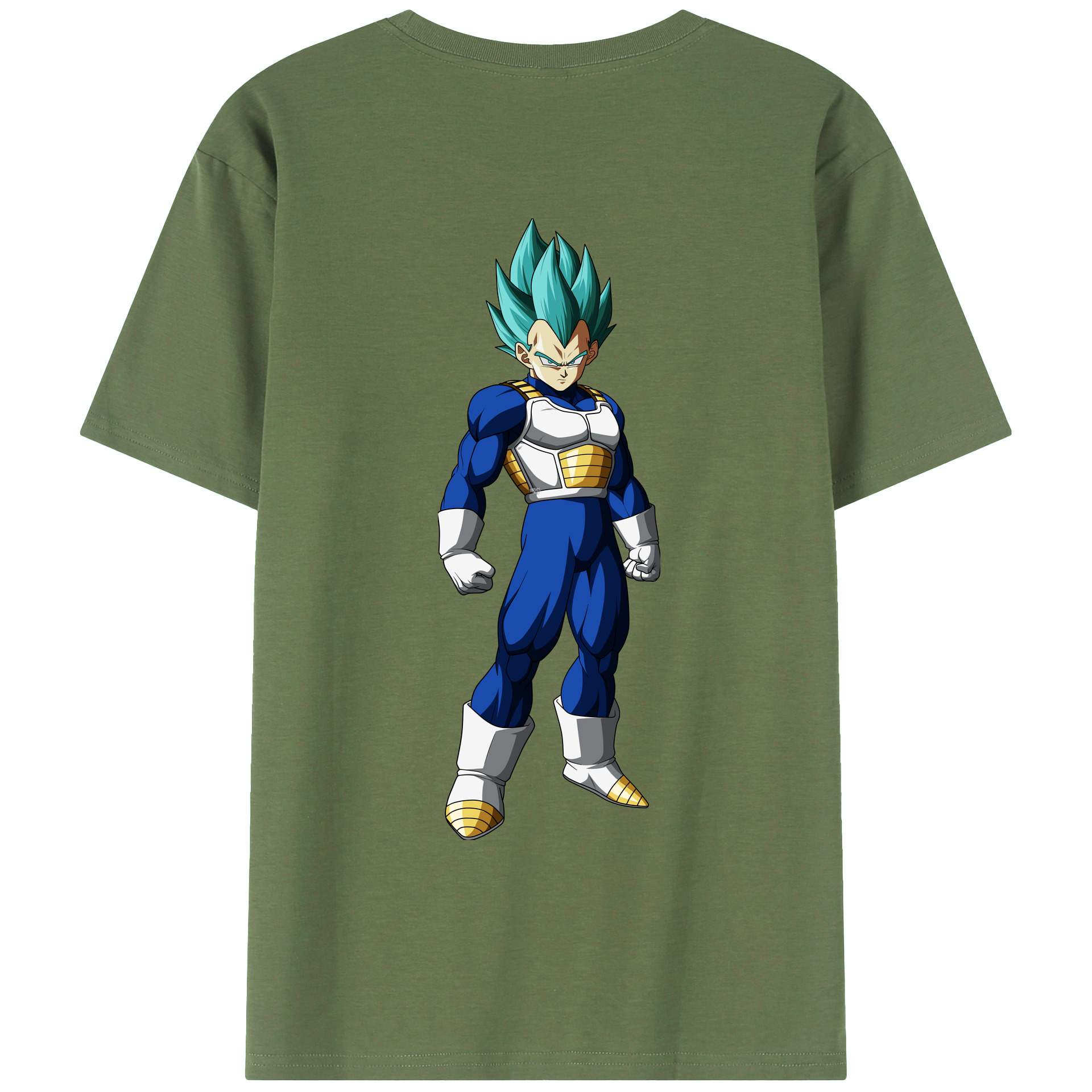 （画像用） ドラゴンボール ベジータ四世（Bejīta Yonsei）DRAGON BALL Vegeta IV 綿100％ メンズ半袖Tシャツ（バックプリント） 通気性